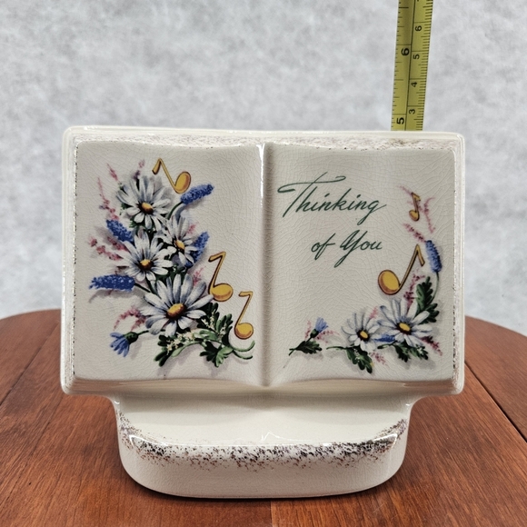 Royal Windsor Thinking Of You Planter Floral Cream & Gold Speckle Crackle Finish - Picture 2 of 8